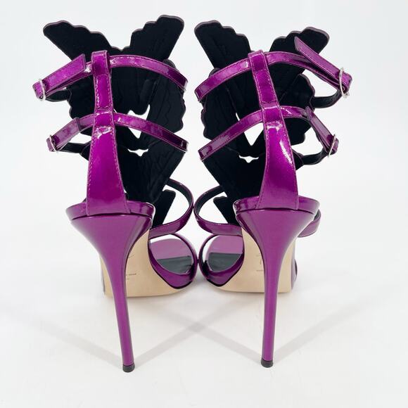 Giuseppe Zanotti Metallic Fuchsia Cruel Alien Wing Stiletto Heel Sandals 38 - Picture 8 of 13
